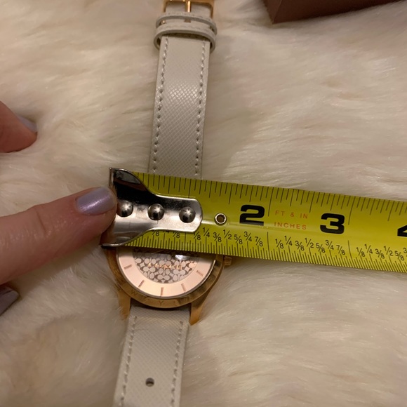 Authentic COACH Rose Gold Dial Signature C WATCH Ivory Genuine Leather Band - Picture 6 of 16